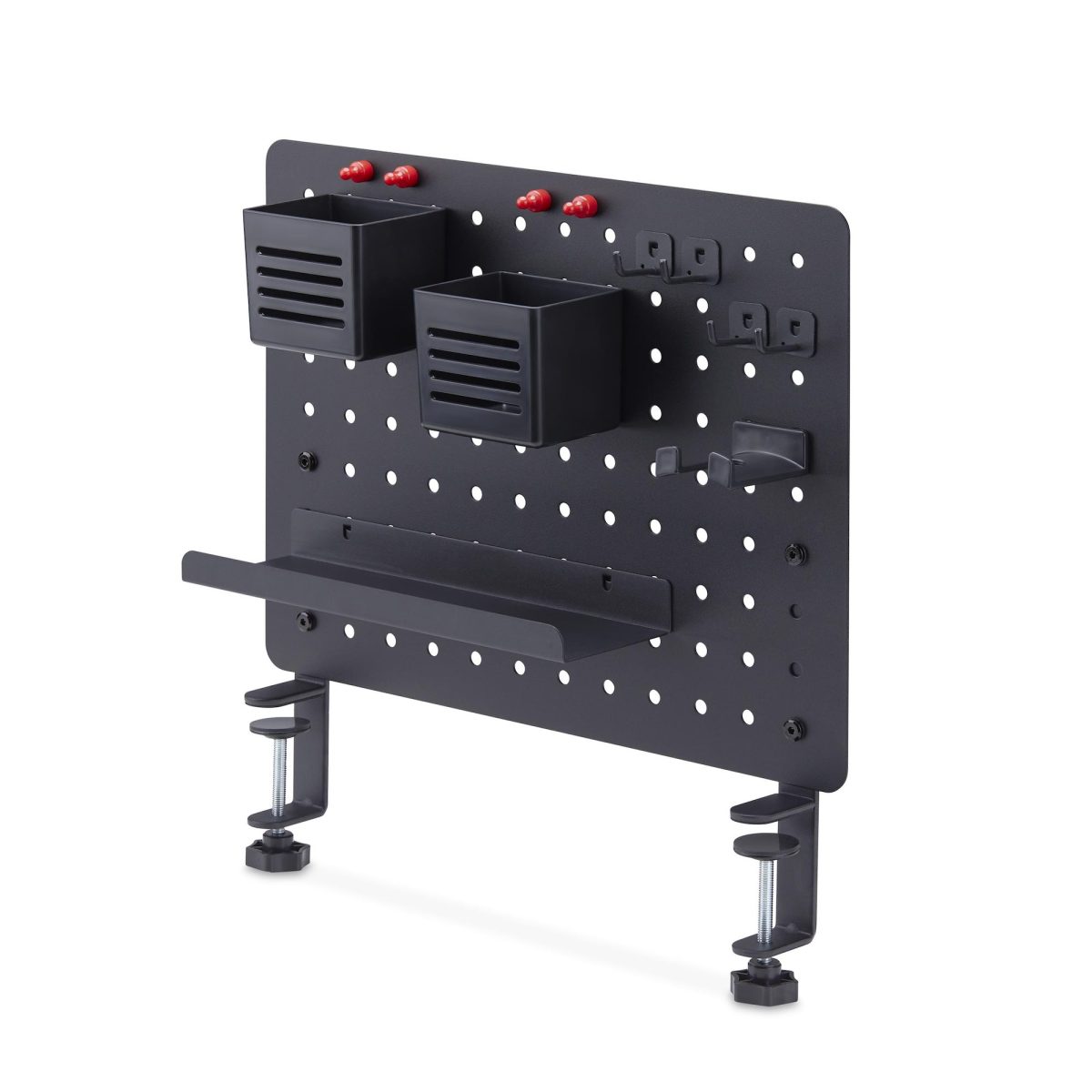 StarTech.com Clamp-On Pegboard with Accessories, 16.5 x 12.5in (42 32cm), Steel Desktop Storage 1612B-DESK-PEGBOARD
