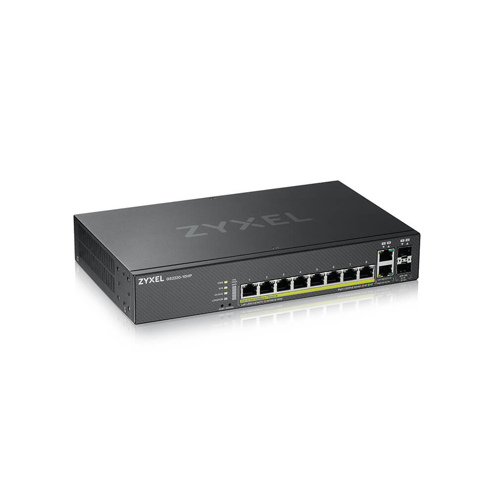 Zyxel GS2220-10HP-EU0101F network switch Managed L2 Gigabit Ethernet (10/100/1000) Power over (PoE)