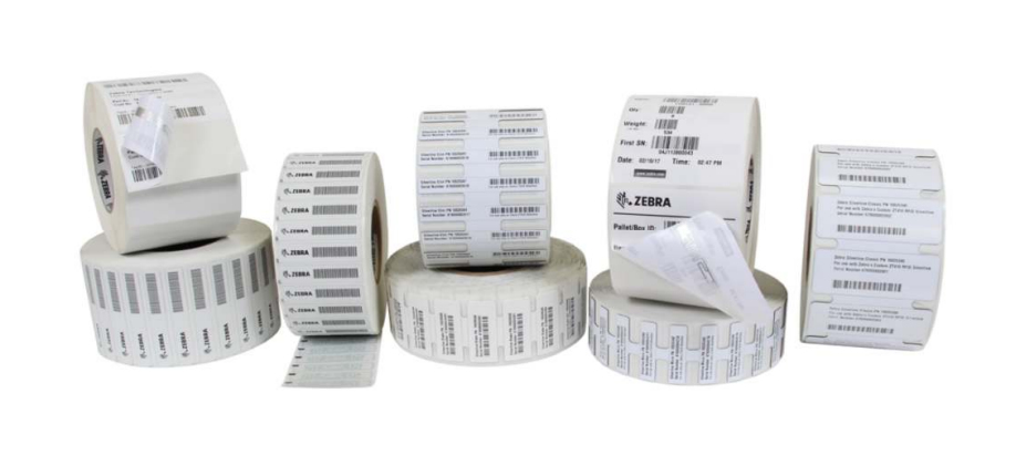 Zebra 10026623 printer label White Self-adhesive