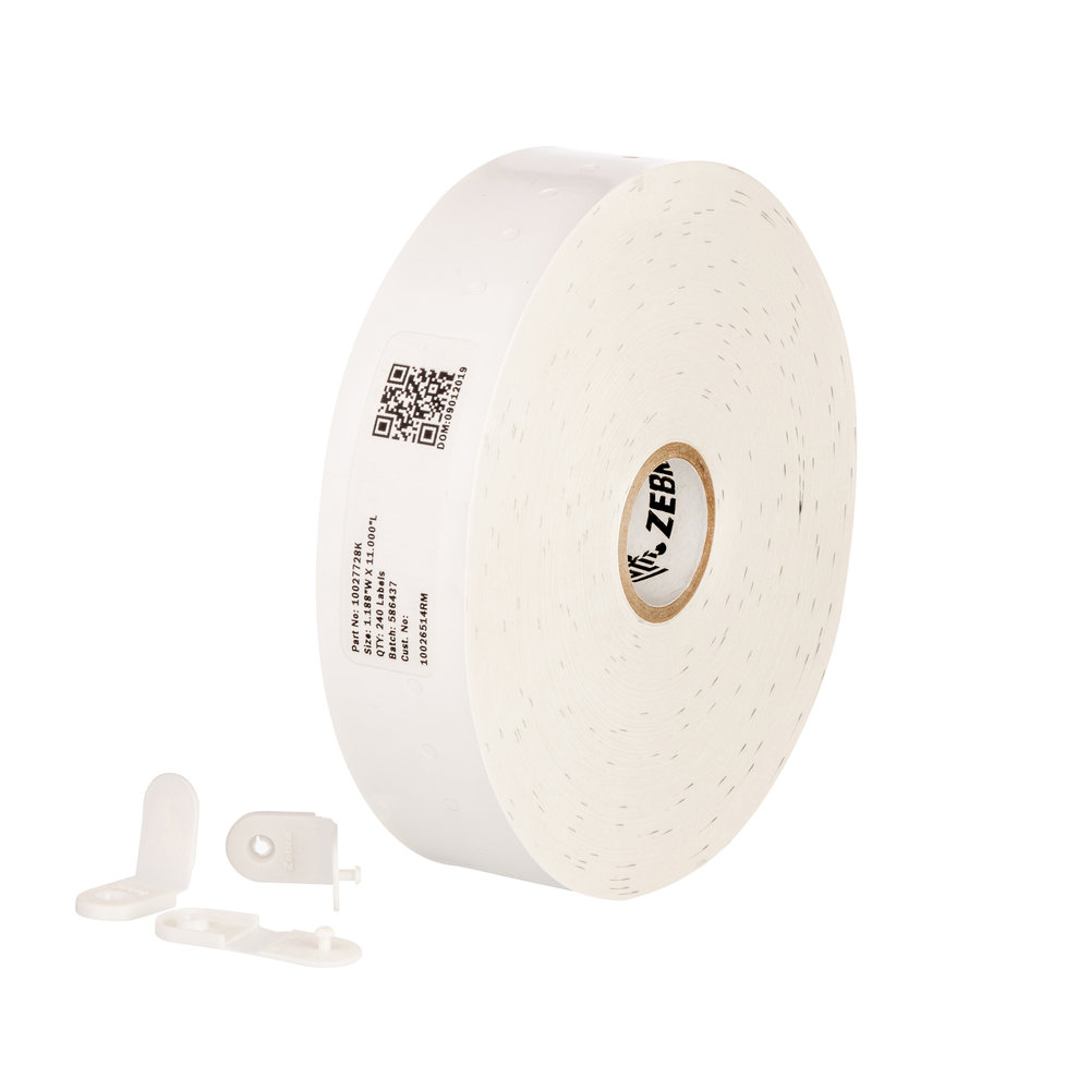 Zebra Z-Band Quickclip Wristband White 10027728K