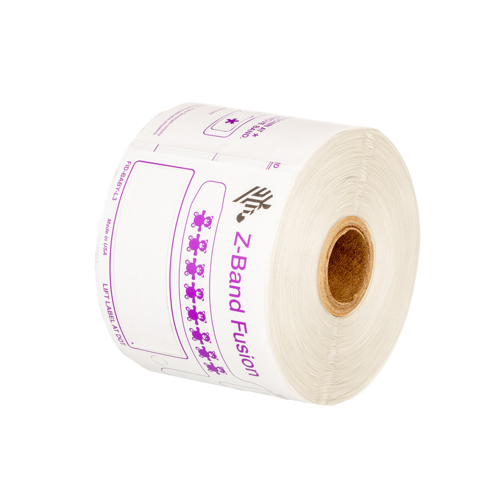 Zebra Z-Band Fusion Wristband and Tags White FID-BABY-L3-1-200T