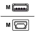 Zebra USB-A to USB mini-B Cable 1 m A Mini-USB B AT17010-1
