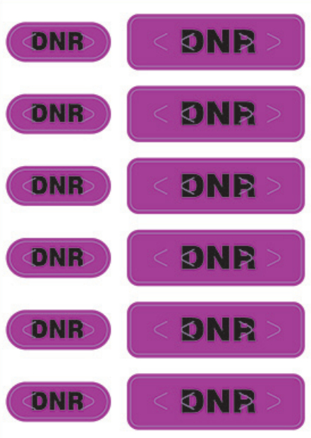 Zebra Spot Alert Labels Black, Purple LB-ALERT-DNR-PUR