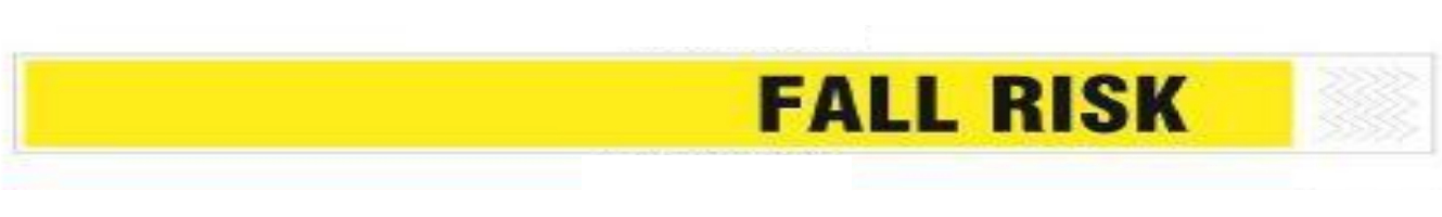 Zebra TY-FALLRISK wristband Yellow, Black Hospital