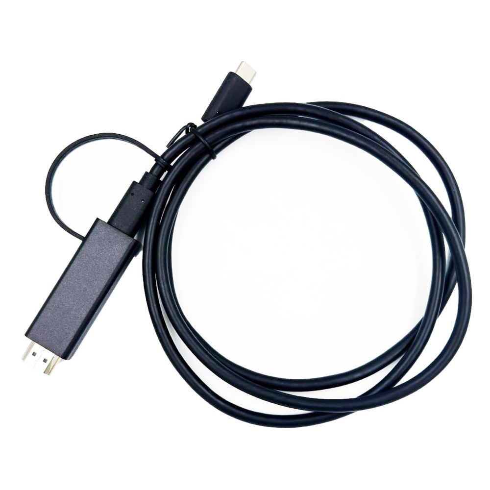 Yealink 330000008024 video cable adapter 1.2 m HDMI Type A (Standard) USB Type-C Black