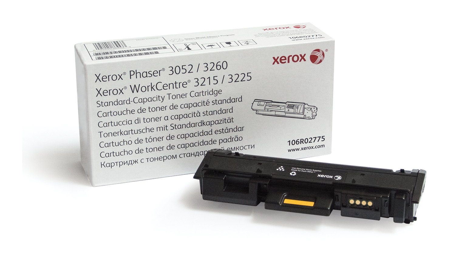 Xerox Genuine Phaser® 3052/3260, WorkCentre® 3215/3225 Black Standard capacity Toner Cartridge 106R02775