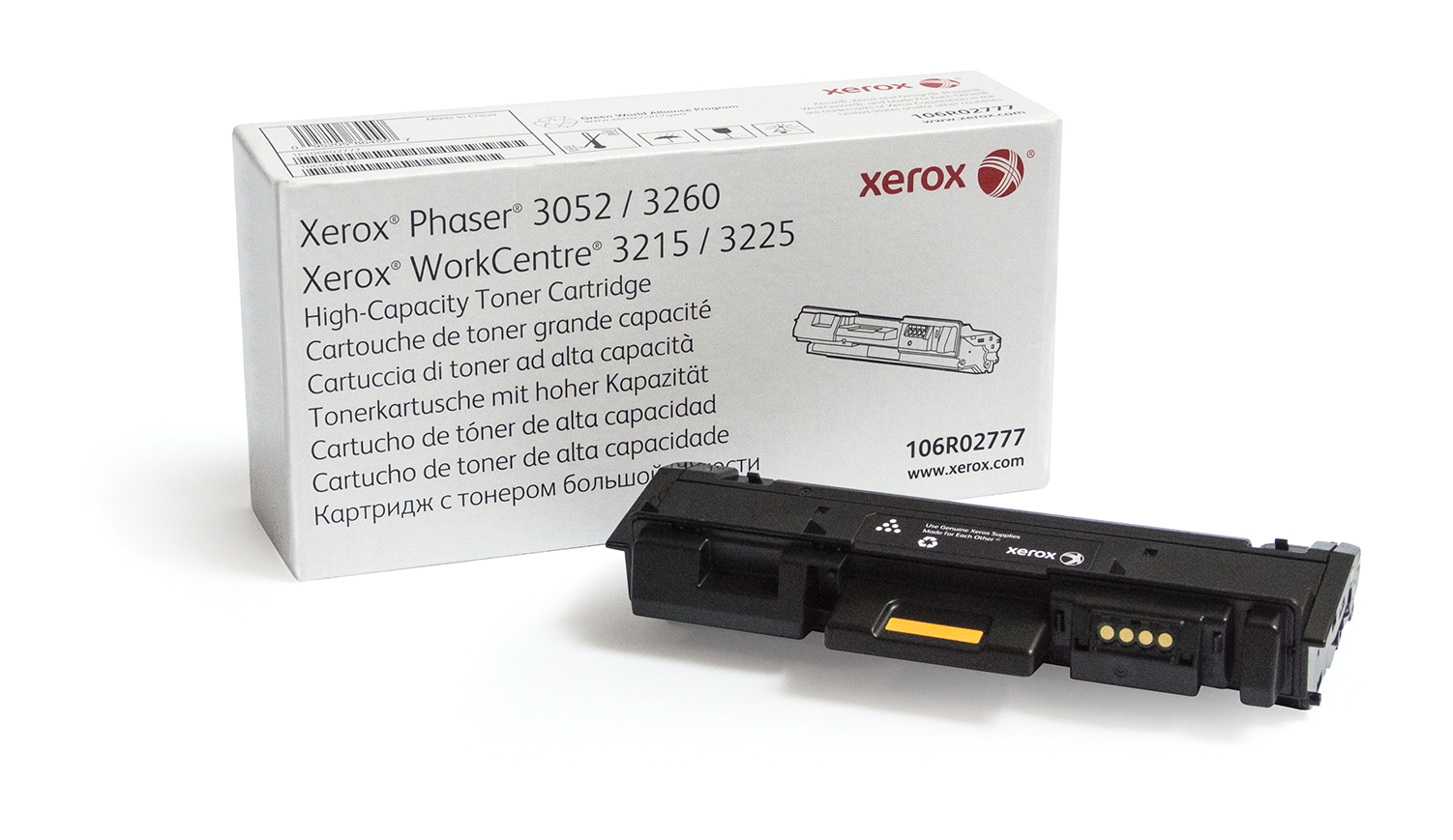 Xerox Genuine Phaser® 3052/3260, WorkCentre® 3215/3225 Black High capacity Toner Cartridge (3000 106R02777
