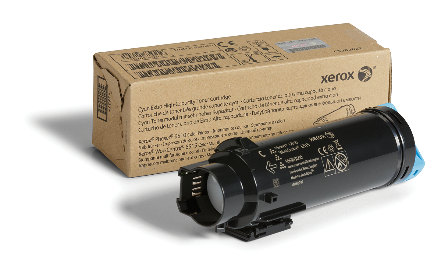 Xerox Genuine Phaser® 6510, WorkCentre® 6515 Cyan Extra High capacity Toner Cartridge (4300 Pages) 106R03690