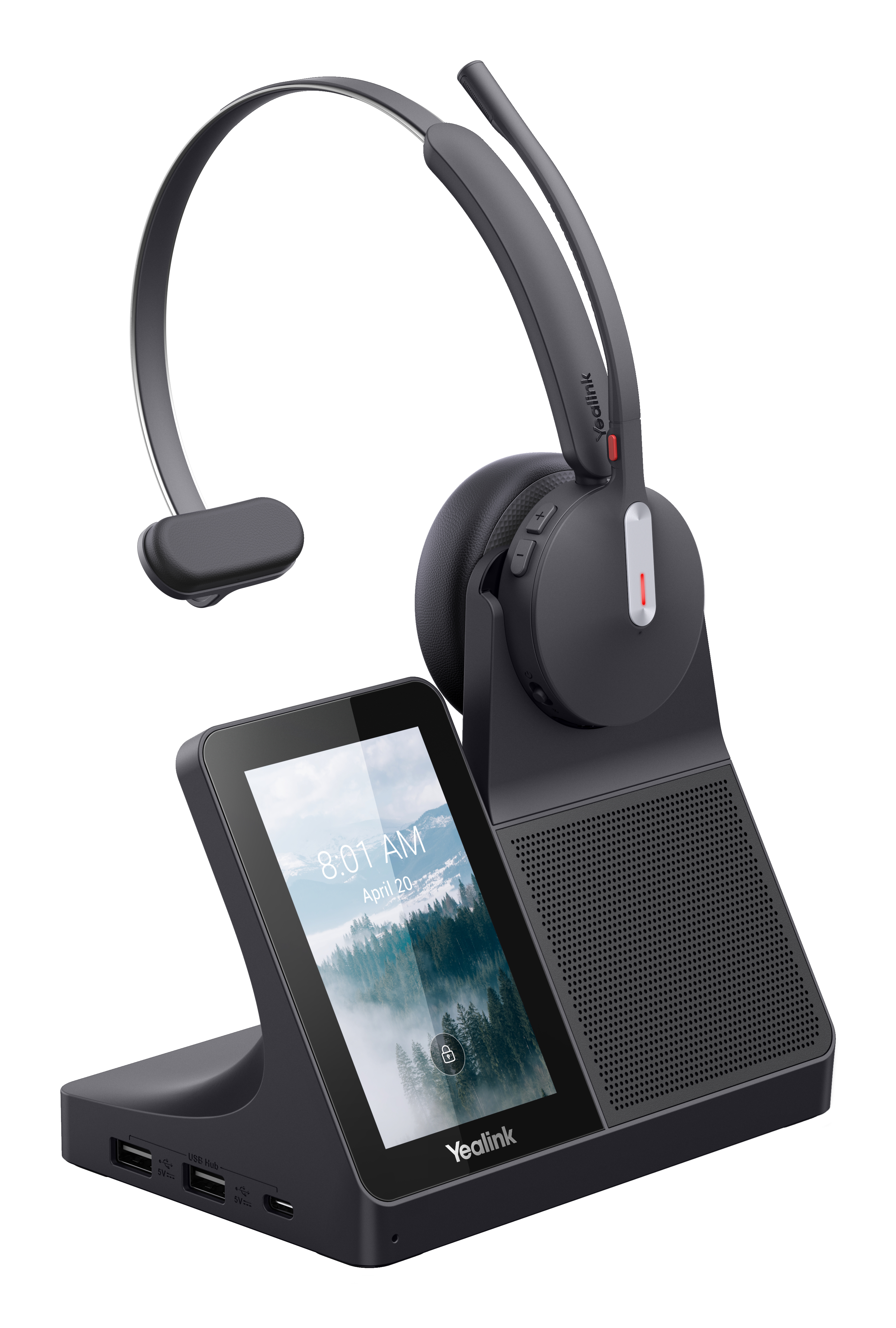 Yealink WH64 Workstation Mono Headset Wired & Wireless Head-band Office/Call center USB Type-C 1208737