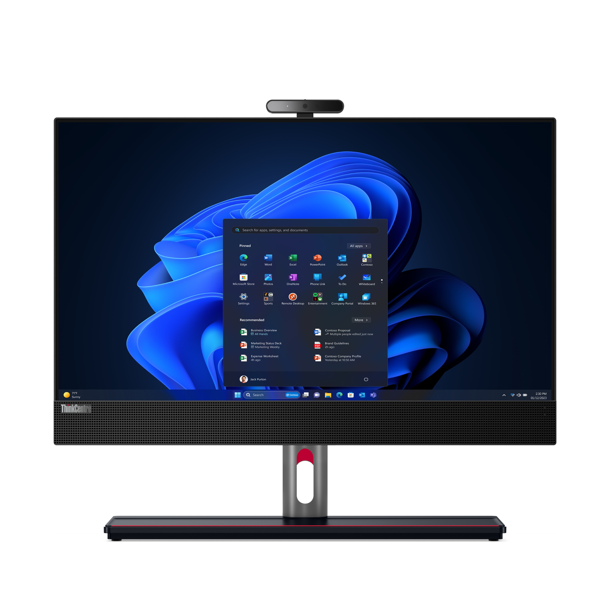 Lenovo ThinkCentre M90a Intel® Core™ i5 i5-14500 60.5 cm (23.8") 1920 x 1080 pixels All-in-One PC 12SH001MUS