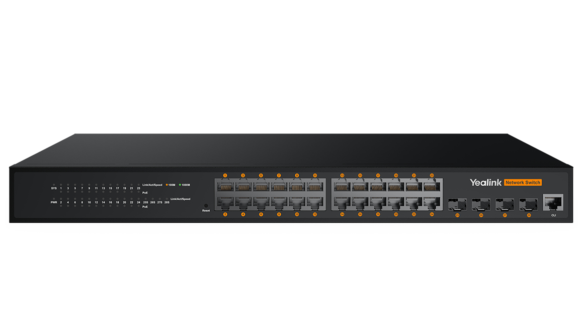 Yealink RCH240 Managed L2+ Gigabit Ethernet (10/100/1000) Power over (PoE) Black 1303228