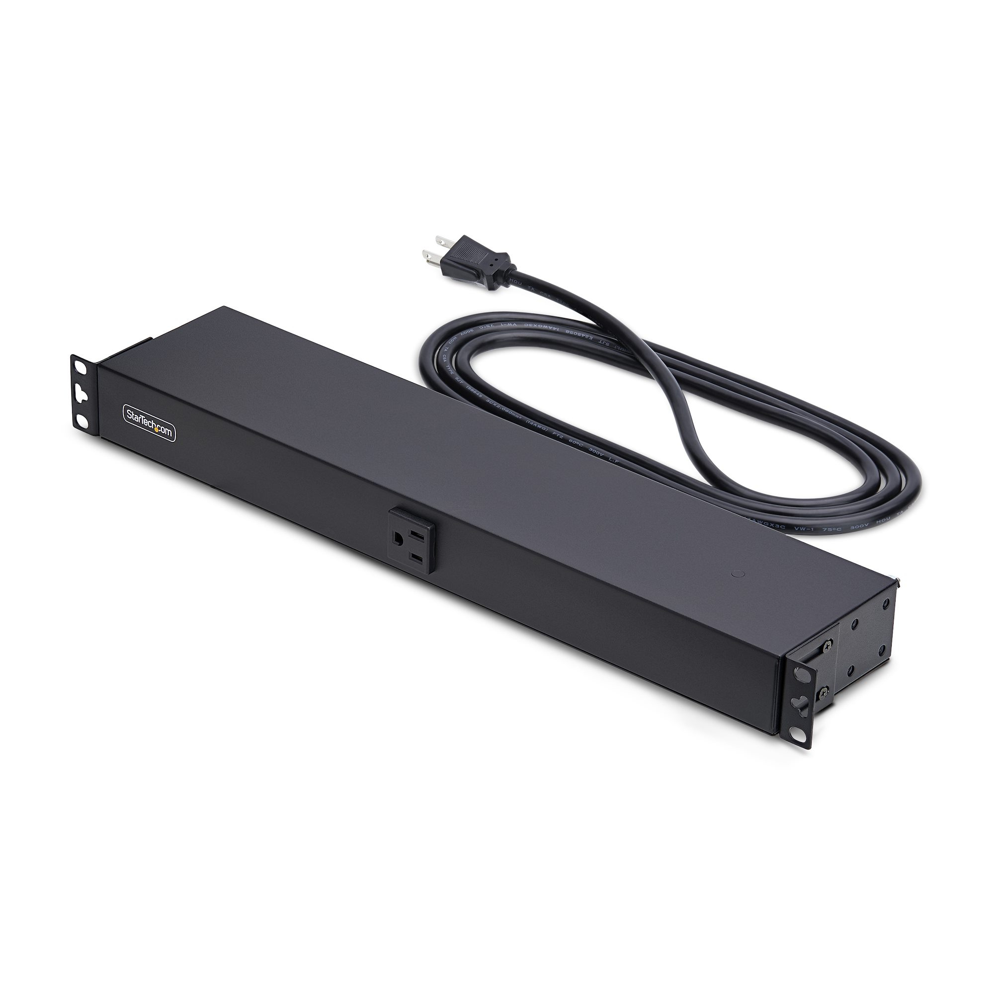 StarTech.com 13-Outlet Rackmount PDU, 1U Server Power Strip with 1x Front and 12x Rear Ports, 1315B8H-RACK-PDU