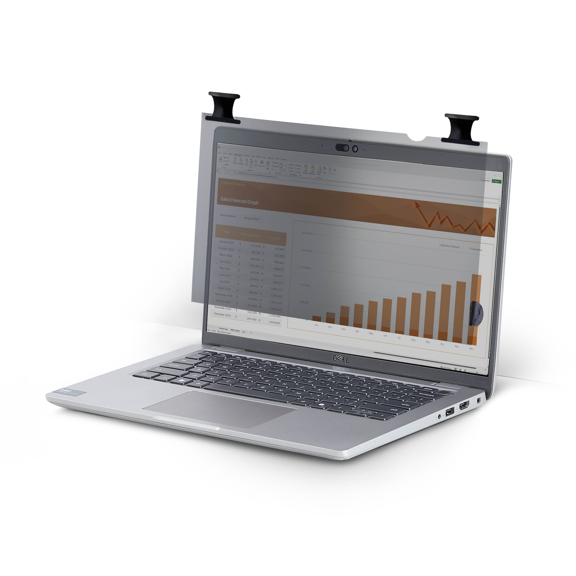 StarTech.com 13.3-inch 16:9 Bright Privacy Screen Filter with Touch, Flip-Over, 75% Light 133LB-PRIVACY-SCREEN