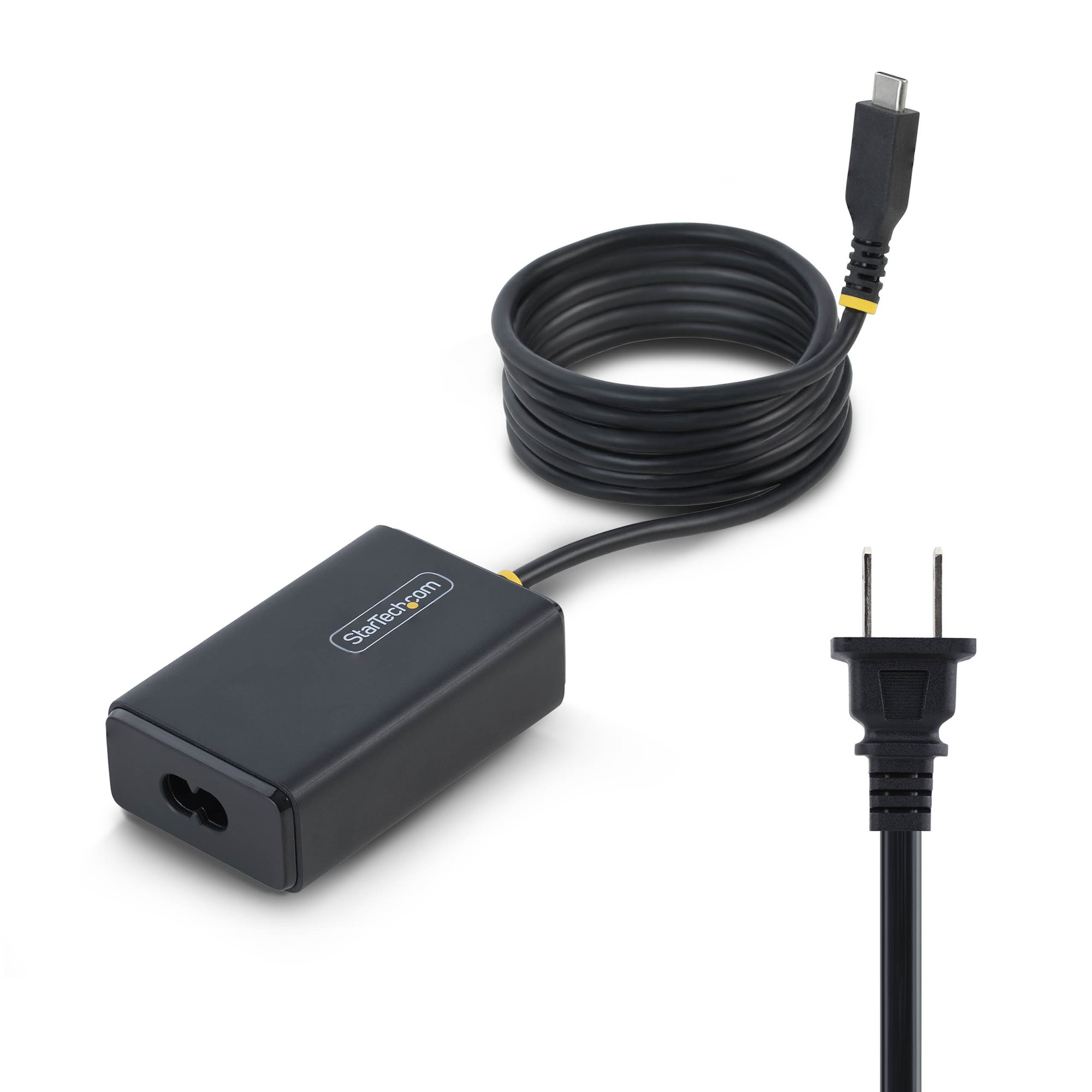 StarTech.com 65W USB-C Laptop Charger with 5ft (1.5m) Tethered Cable, Power Adapter Brick for Dell, 165LN-USB-C-CHARGER