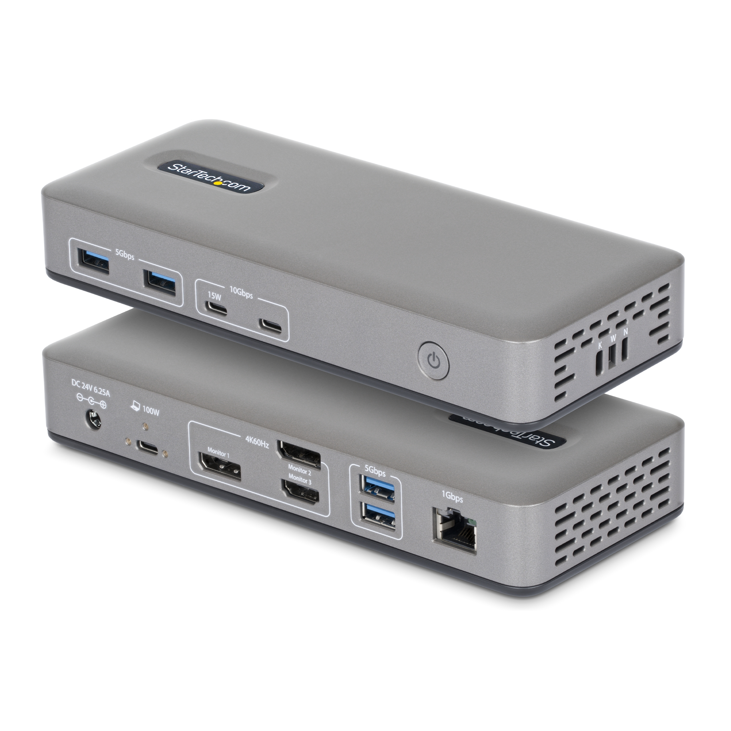 StarTech.com USB-C Docking Station Triple 4K Displays (2x 60Hz, 1x 30Hz), 100W Power Delivery, 6 199N-USBC-DOCK