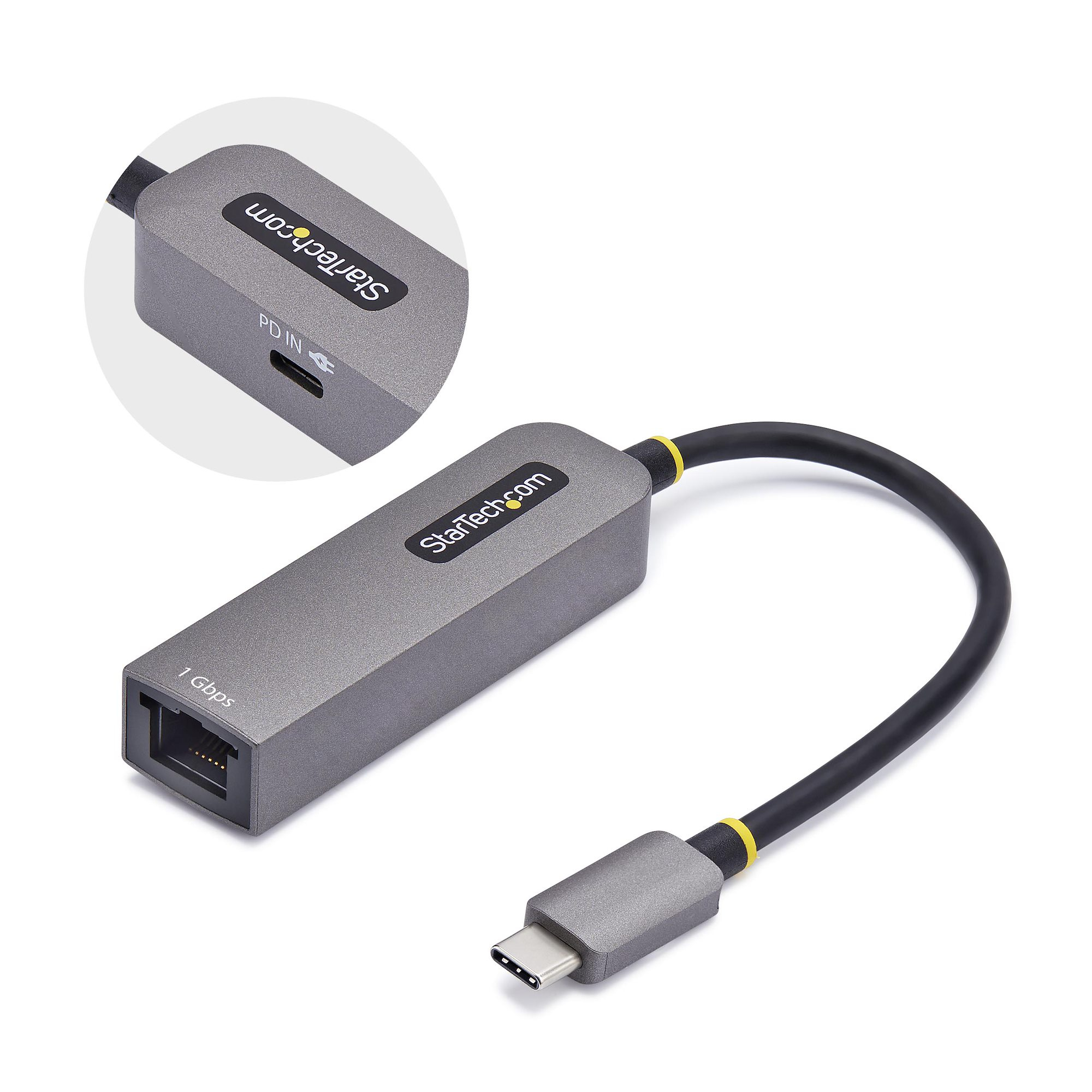 StarTech.com USB-C to Ethernet Adapter, NIC, 100W PD Pass-Through, USB 3.0 Type-C 1Gbps Multi Speed 1GPD3-USB-C-ETHERNET