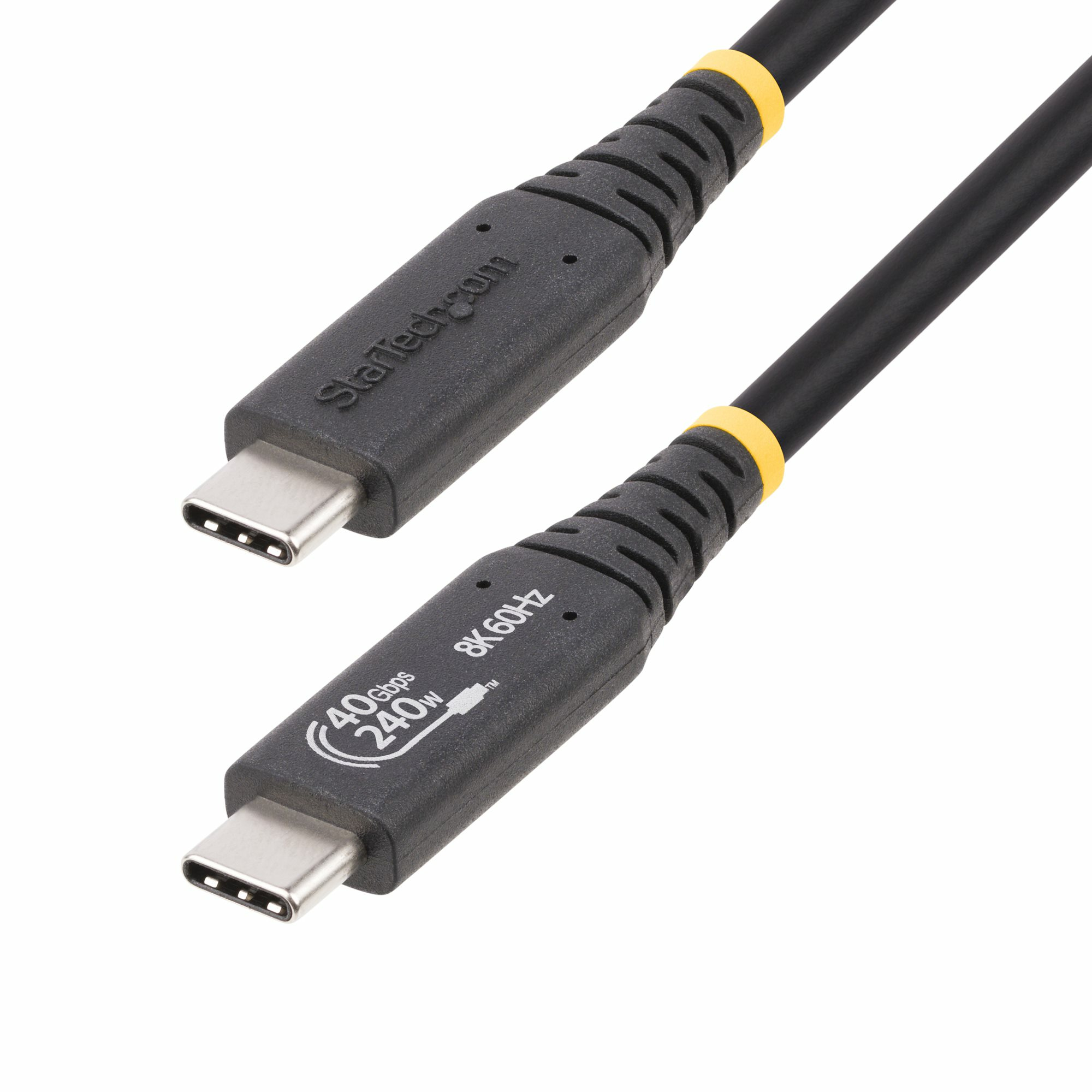 StarTech.com 3ft (1m) USB4 Cable 40Gbps, 240W (5A) Power Delivery, 8K 120Hz / 4K 240Hz DP Alt Mode, 1M-40G-USB4-CABLE