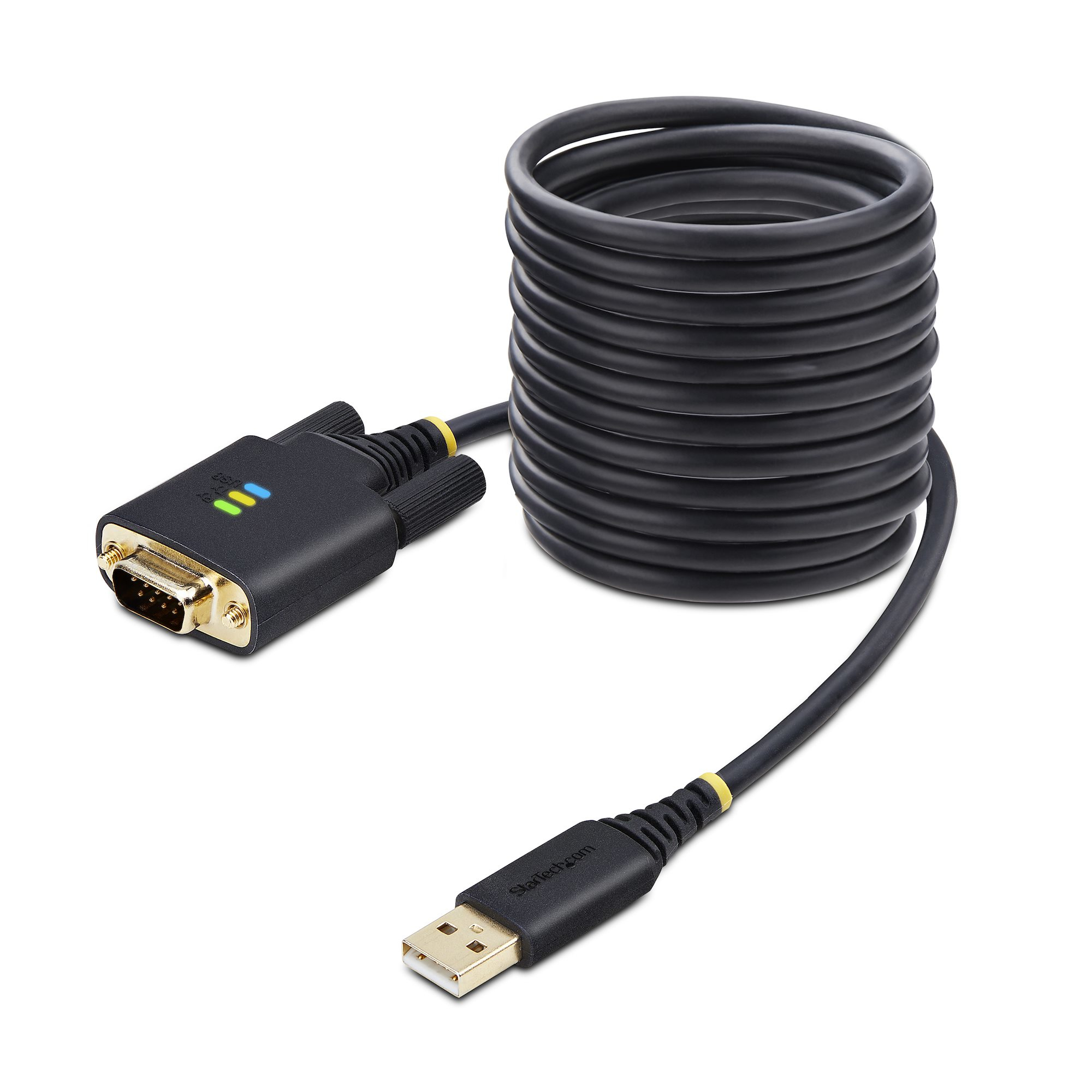 StarTech.com 10ft (3m) USB to Serial Adapter Cable, COM Retention, Interchangeable Screws/Nuts, 1P10FFC-USB-SERIAL