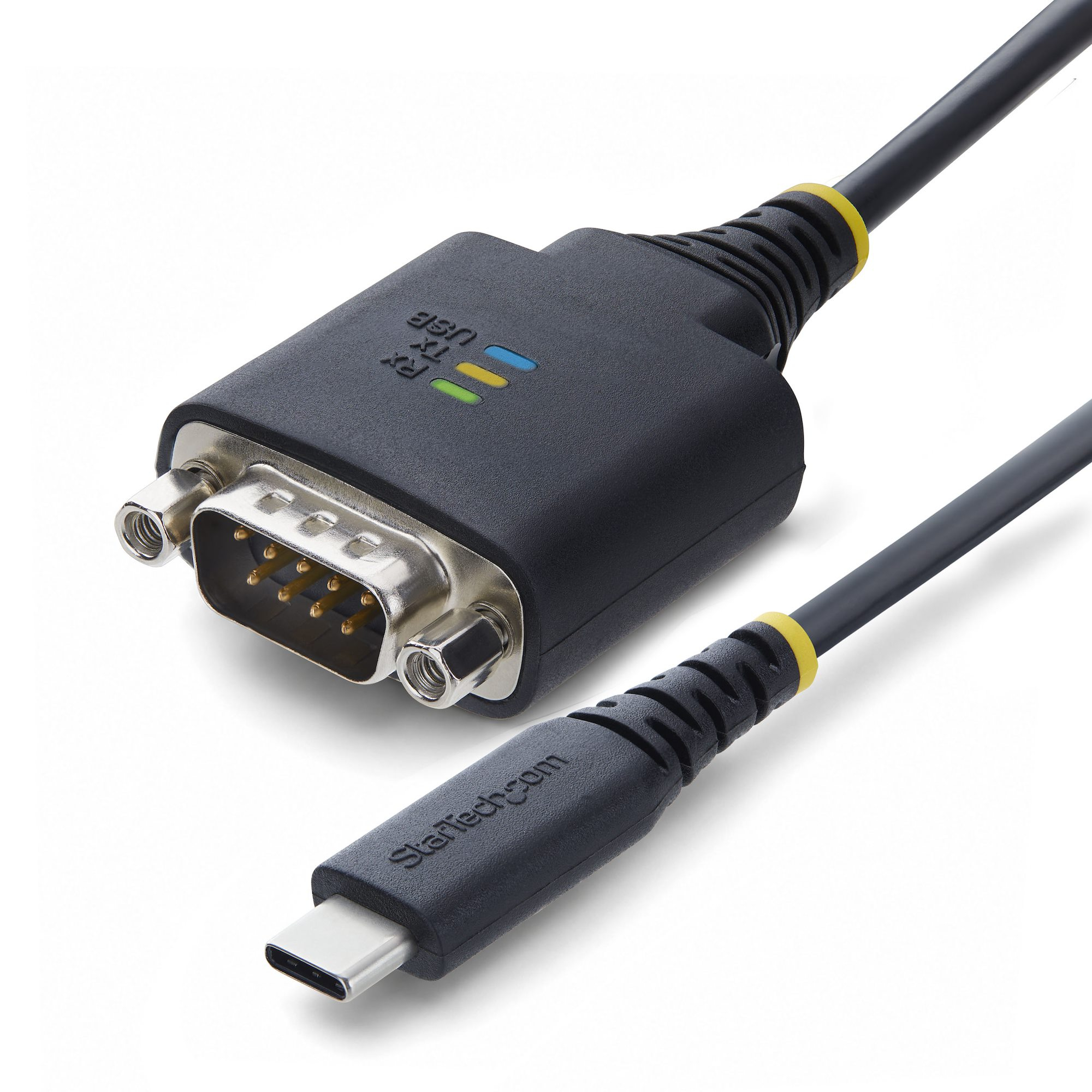 StarTech.com 1ft (30cm) USB-C to Serial Adapter Cable, COM Retention, FTDI Chipset, Type-C Male DB9 1P1FFC-USB-C-SERIAL