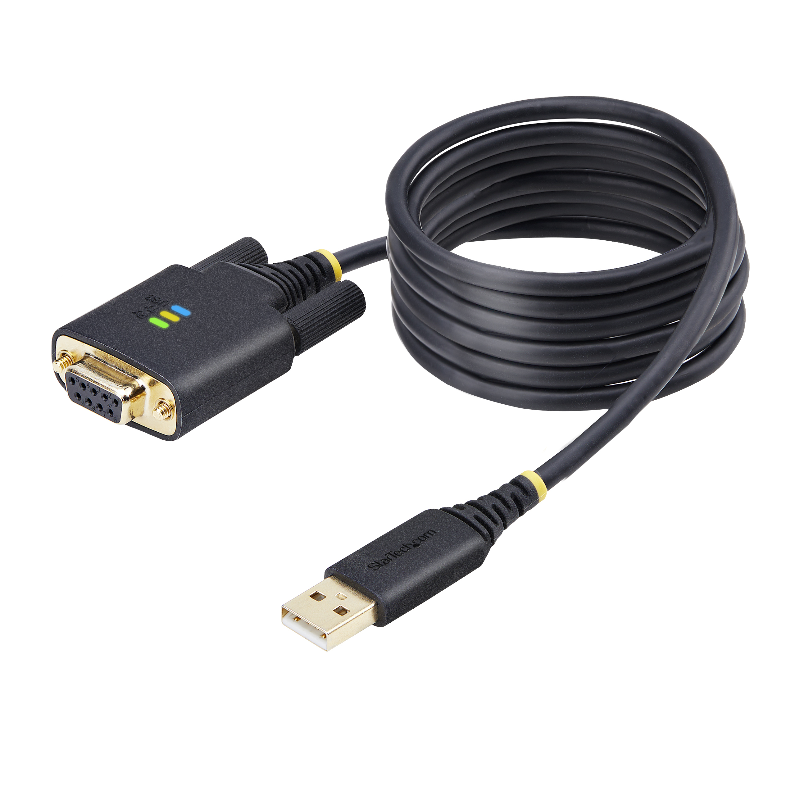 StarTech.com 6.6ft (2m) USB to Null Modem Serial Adapter Cable, COM Retention, FTDI, USB-A DB9 1P6FFCN-USB-SERIAL