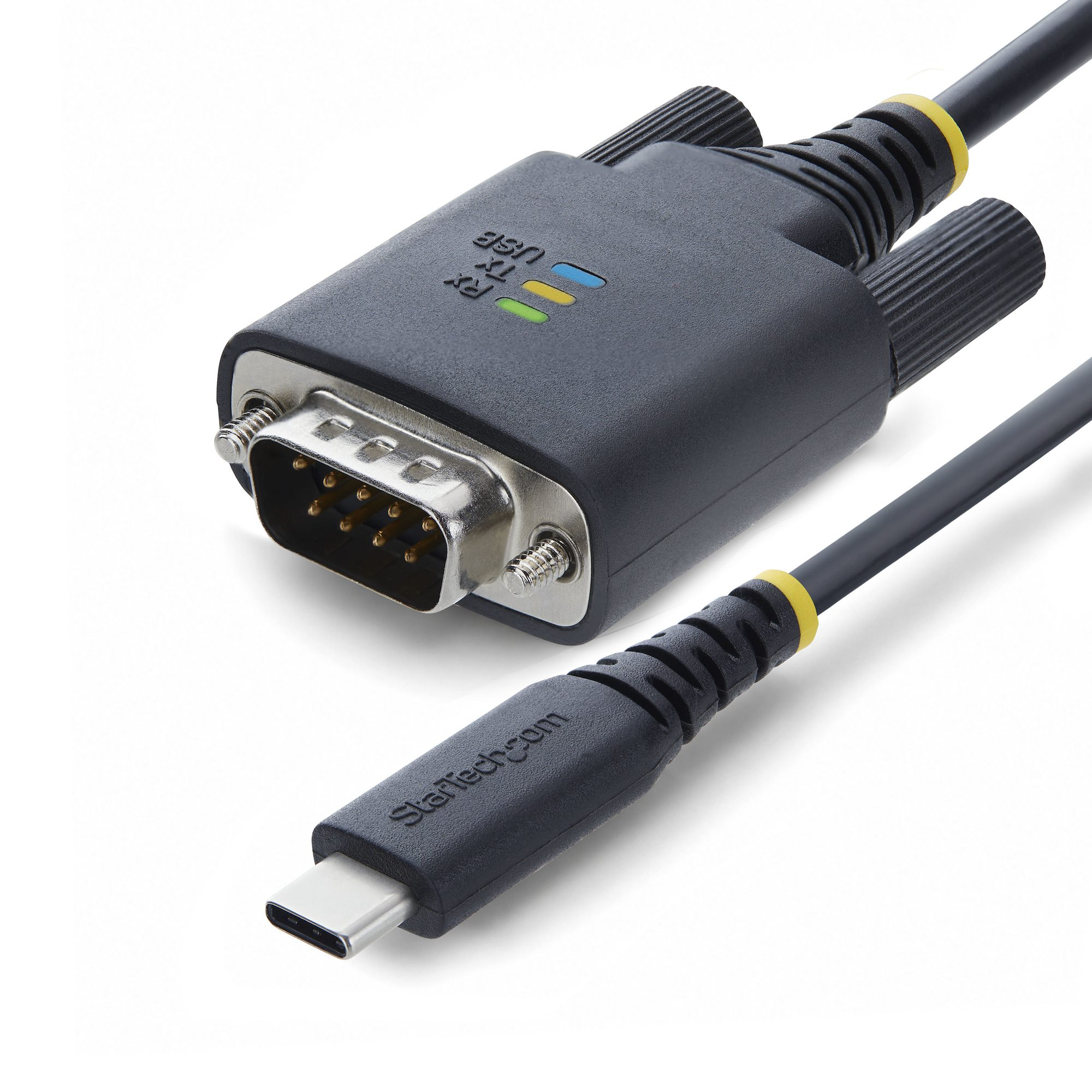 StarTech.com 6.6ft (2m) USB-C to Serial Adapter Cable, COM Retention, FTDI Chipset, Type-C Male DB9 1P6FFC-USB-C-SERIAL