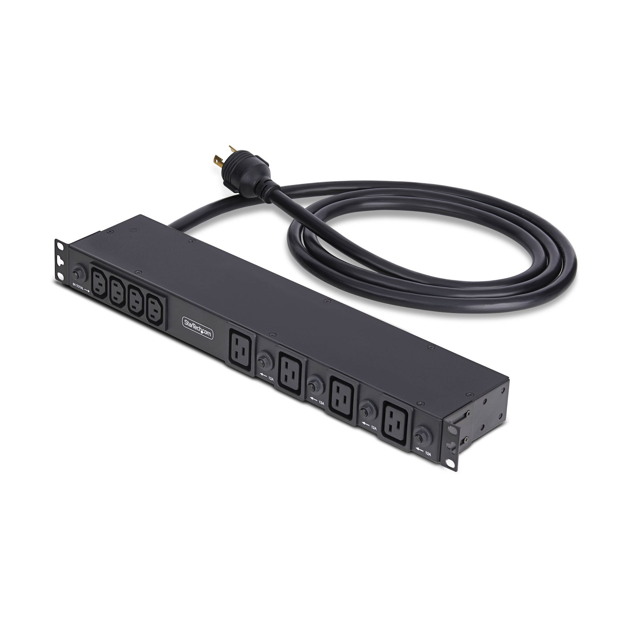 StarTech.com 20-Outlet Rackmount PDU, 1U Server Power Strip, 16x C13 + 4x C19, 8x Front and 12x 2030B8H-RACK-PDU-IC
