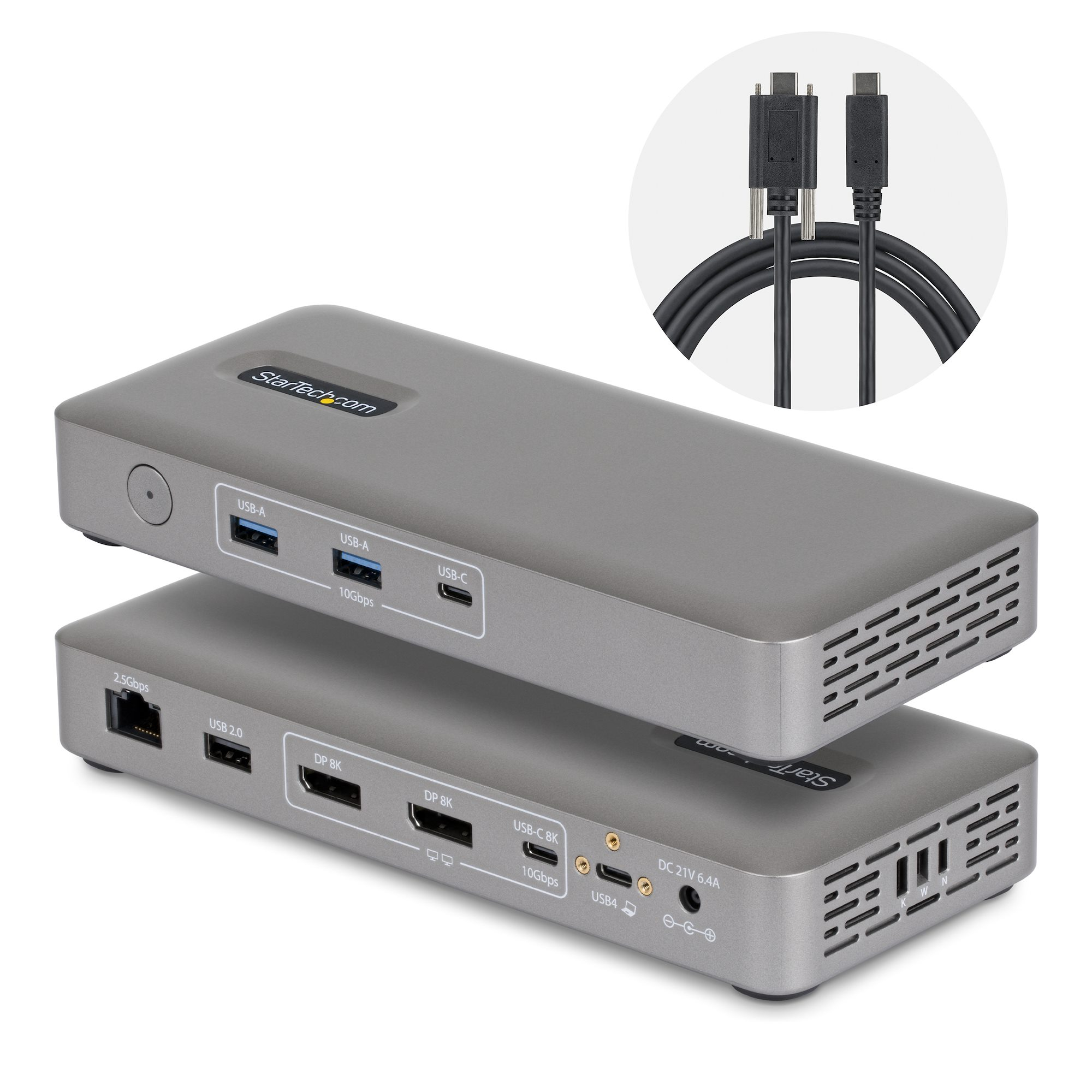 StarTech.com USB4 Docking Station, Driverless Dual 4K 144Hz for Mac and Windows, Universal USB-C 208N-USB4-DOCK