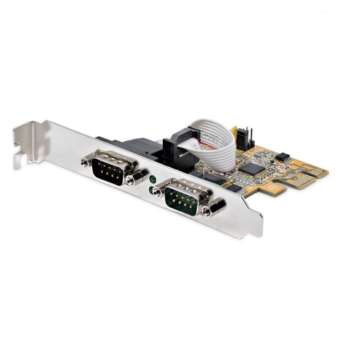 StarTech.com 2-Port PCI Express Serial Interface Card, Dual Port PCIe to RS232 (DB9) 16C1050 UART, 21050-PC-SERIAL-LP