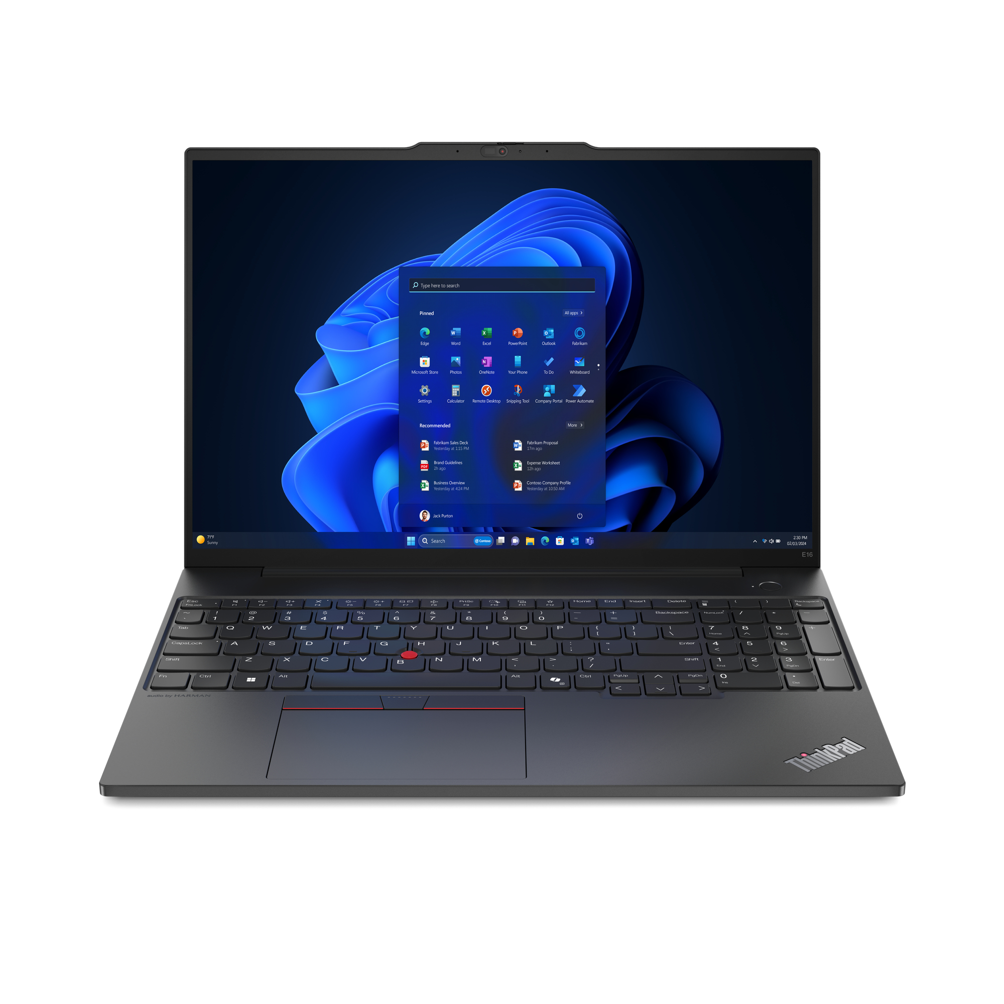 Lenovo ThinkPad E16 Gen 2 (AMD) Ryzen™ 5 PRO 7535U Laptop 40.6 cm (16") WUXGA GB DDR5-SDRAM 256 SSD 21M5000GUS