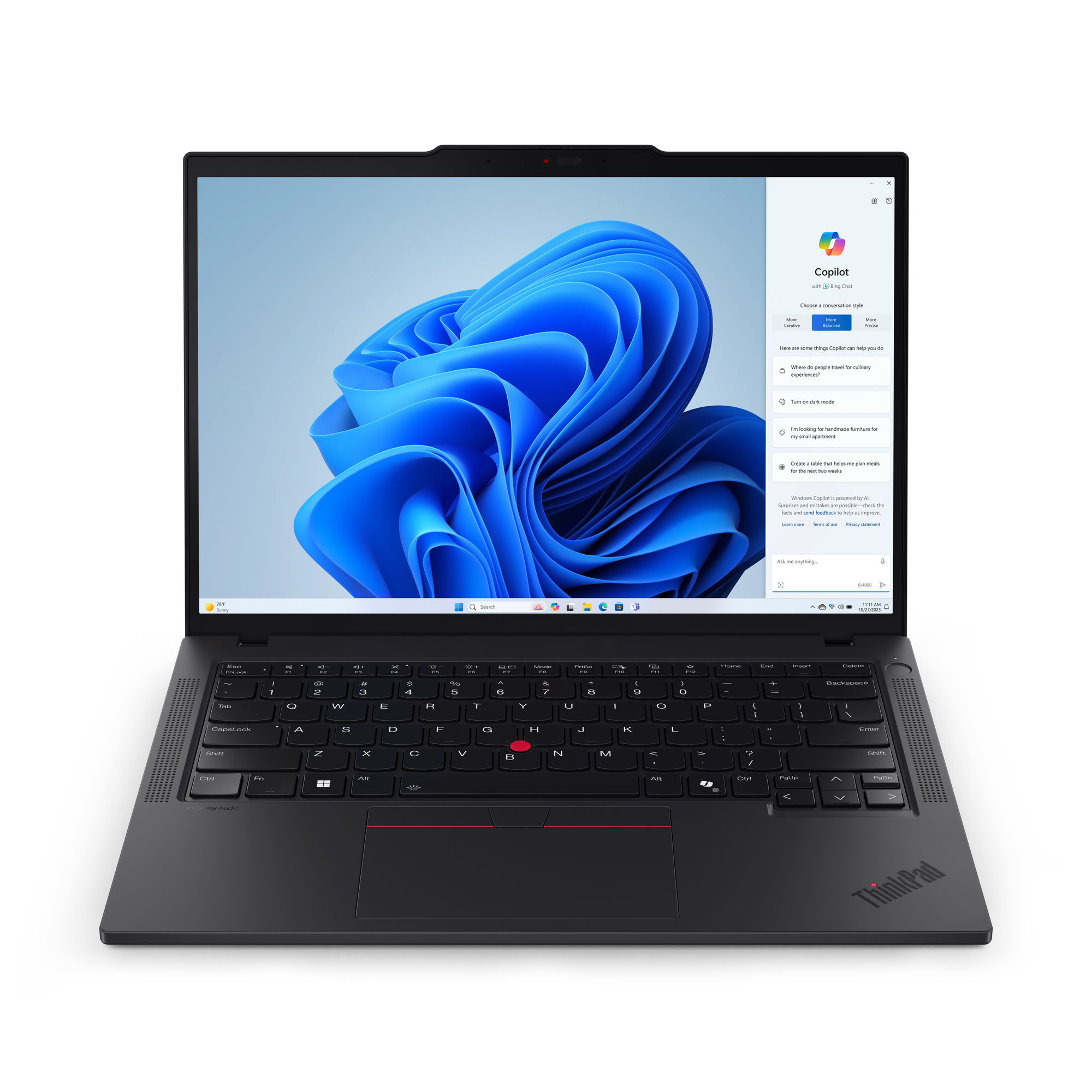 Lenovo ThinkPad T14 Gen 5 (AMD) Ryzen™ 7 PRO 8840U Laptop 35.6 cm (14") Touchscreen WUXGA 32 GB 21MC004YUS