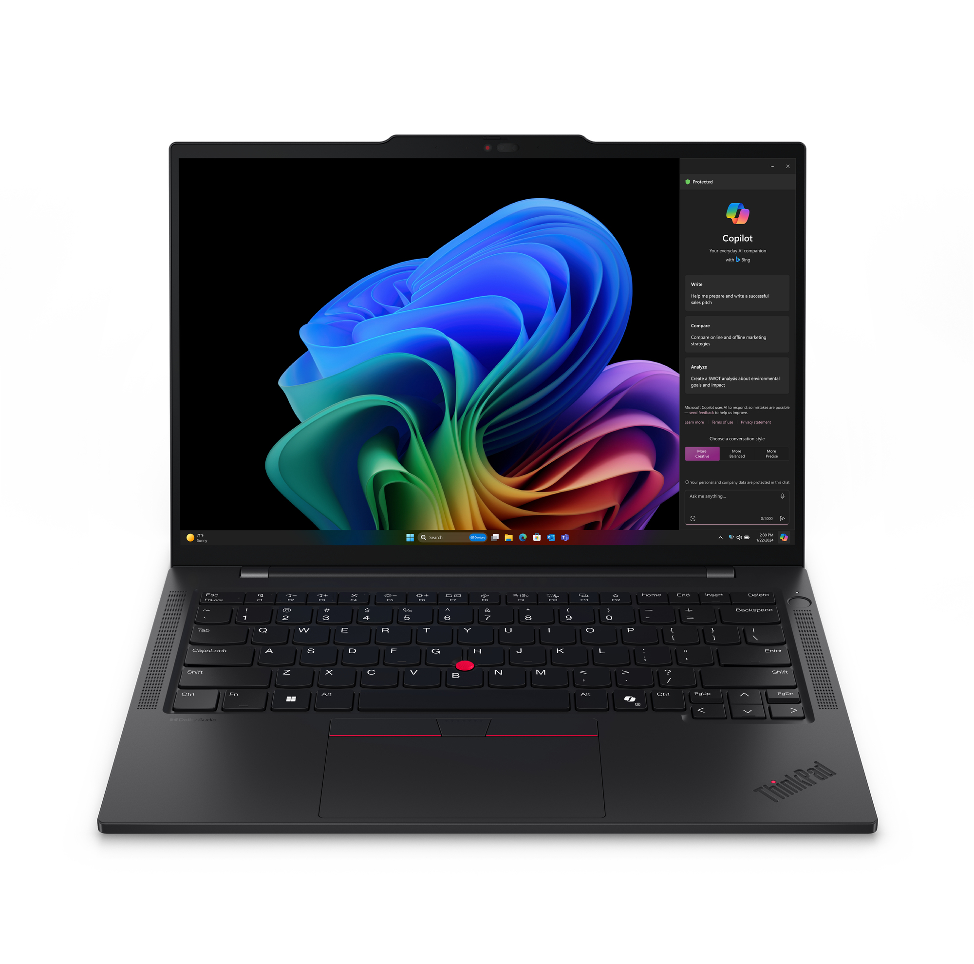 Lenovo ThinkPad T14s Gen 6 (Snapdragon) Copilot+ PC X1P-42-100 Laptop 35.6 cm (14") Touchscreen 21N1002EUS