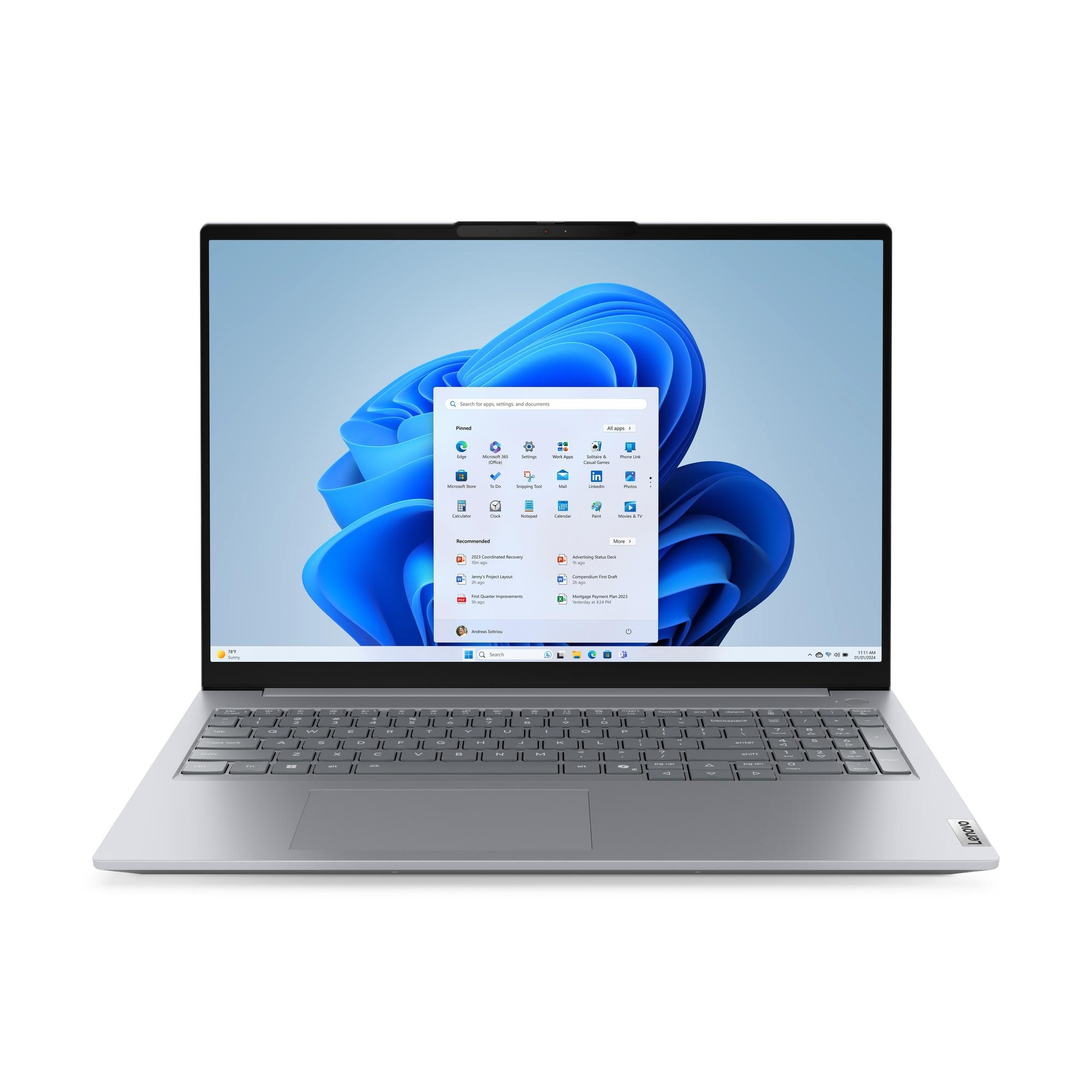 Lenovo ThinkBook 16 G9 IRL Intel Core 7 240H Laptop 40.6 cm Touchscreen WUXGA GB DDR5-SDRAM 512 SSD 21US0001US