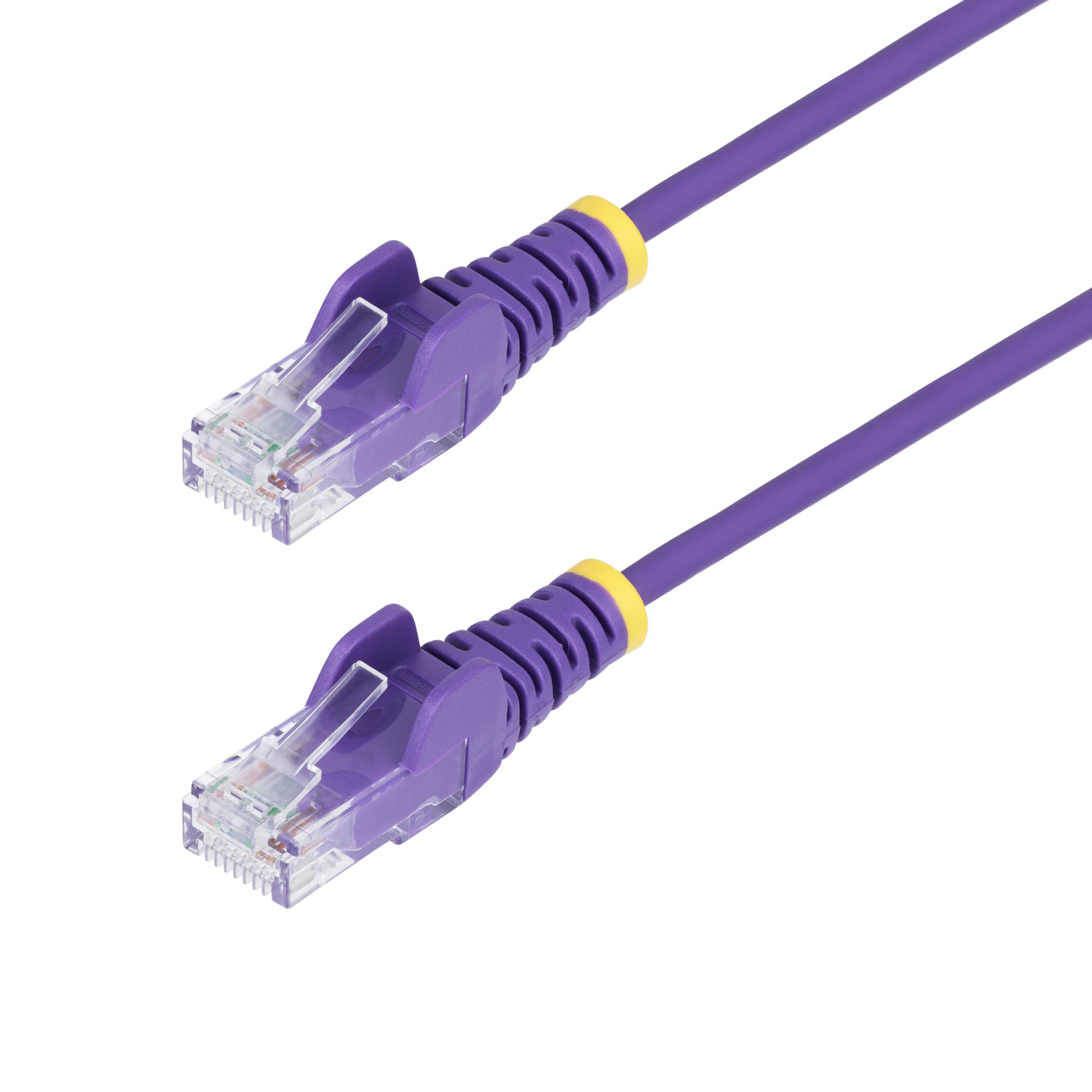 StarTech.com 6in Purple Slim CAT6 Ethernet Cable, Snagless, 100W PoE, UTP, LSZH, 28AWG Pure Bare STA-N6PAT6INPLS