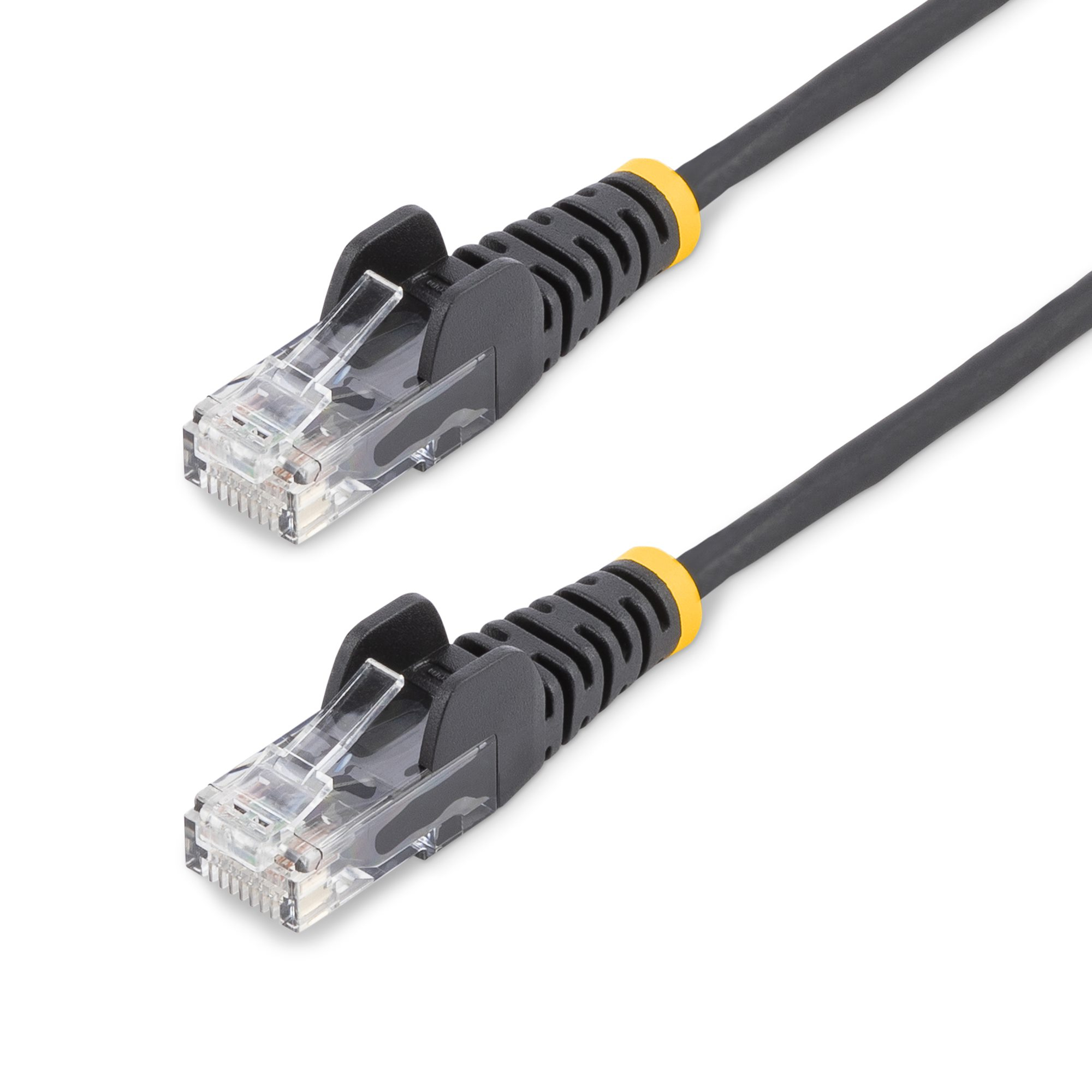 StarTech.com 7ft Black Slim CAT6 Ethernet Cable, Snagless, 100W PoE, UTP, LSZH, 28AWG Pure Bare STA-N6PAT7BKS