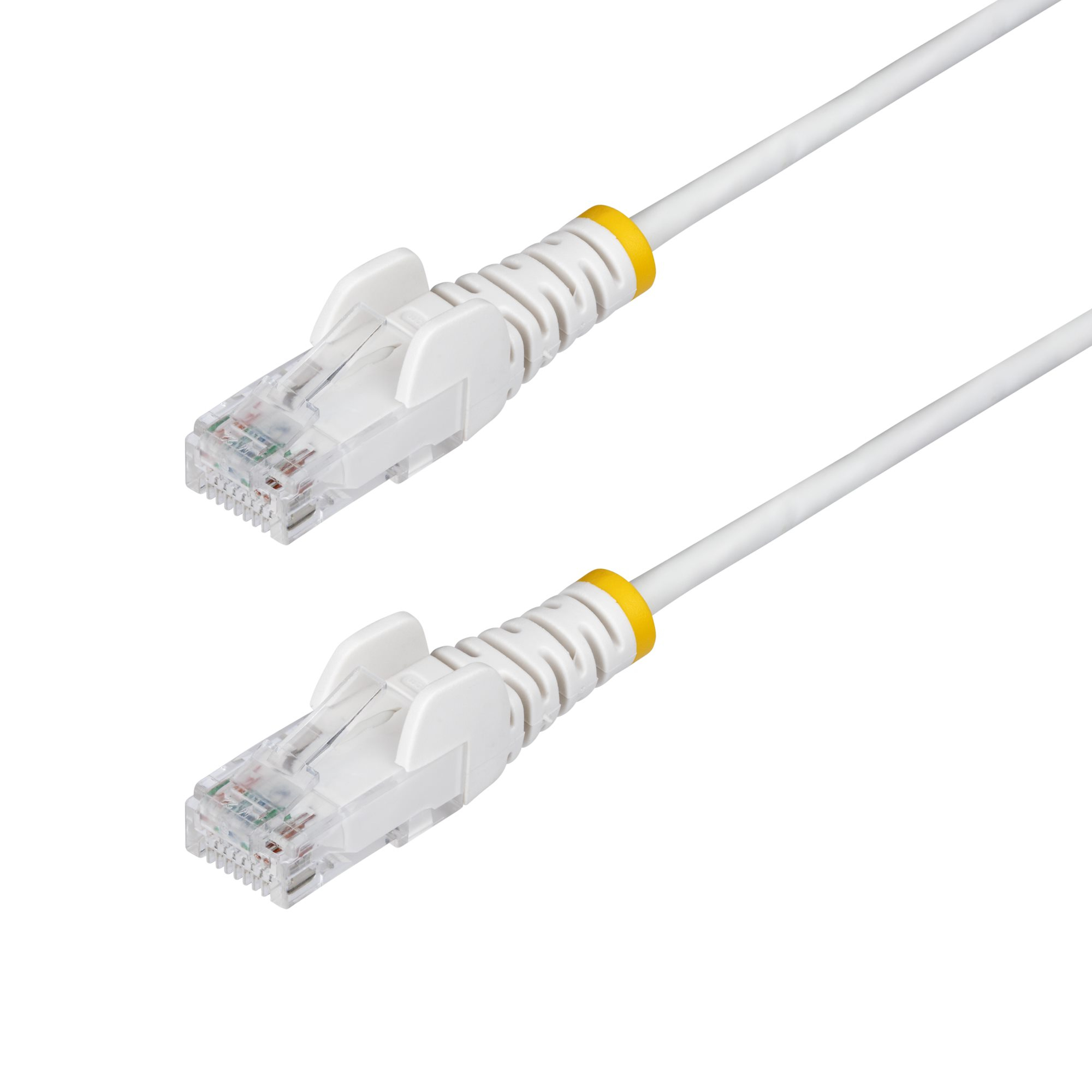 StarTech.com 7ft White Slim CAT6 Ethernet Cable, Snagless, 100W PoE, UTP, LSZH, 28AWG Pure Bare STA-N6PAT7WHS